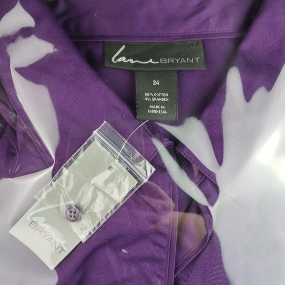Lane Bryant purple animal print accent top - Picture 8 of 8